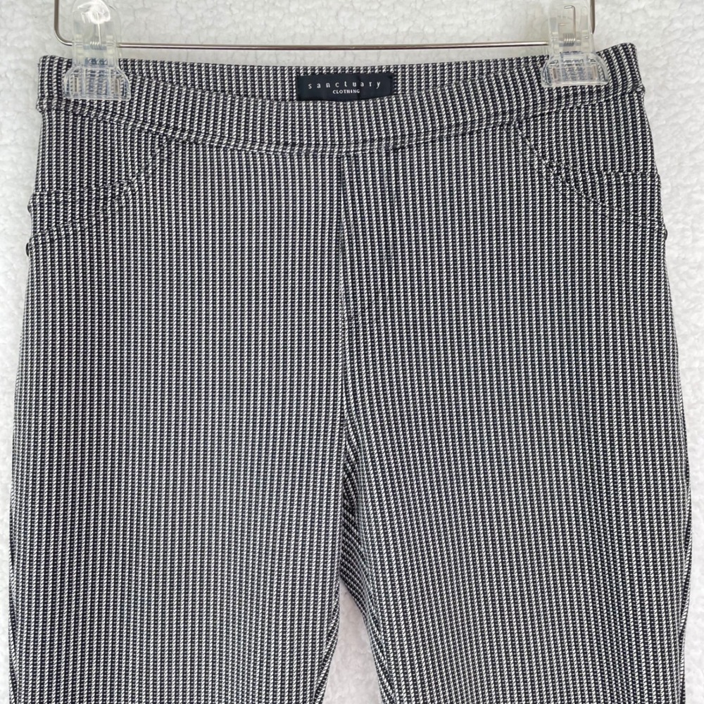 Sanctuary Clothing Womens Black‎ White Micro Houndstooth Skinny Leggings Size M